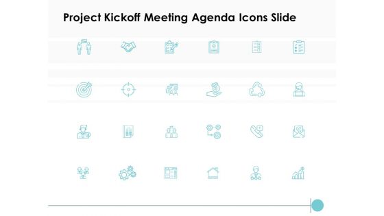 Project Kickoff Meeting Agenda Icons Slide Checklist Ppt PowerPoint Presentation Ideas Graphics Template