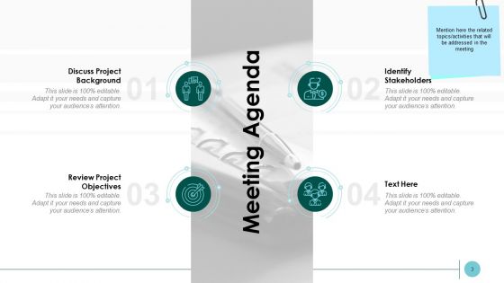 Project Kickoff Meeting Agenda Ppt PowerPoint Presentation Complete Deck With Slides