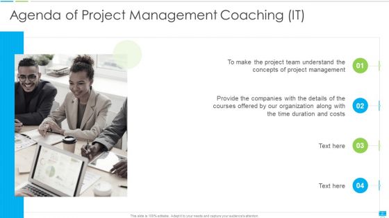 Project Management Coaching IT Ppt PowerPoint Presentation Complete With Slides