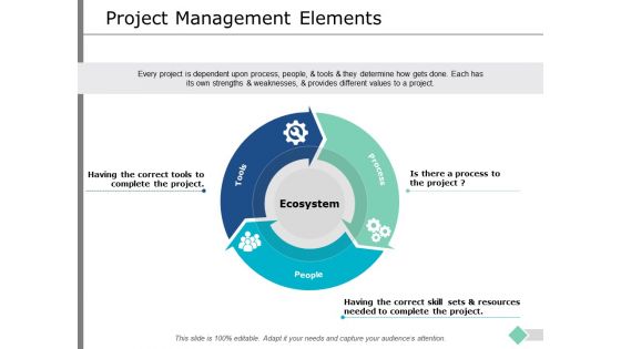 Project Management Elements Ppt PowerPoint Presentation Layouts Format Ideas