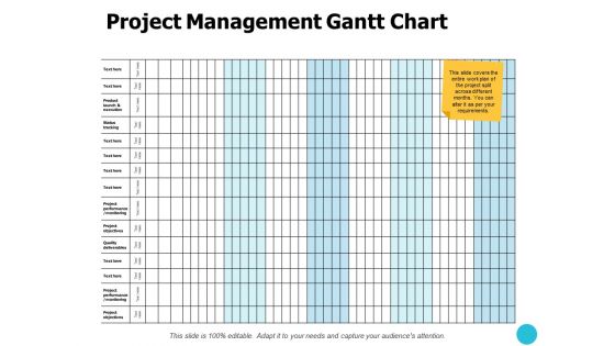 Project Management Gantt Chart Slide Ppt PowerPoint Presentation Infographic Template Graphics Download