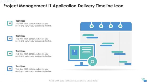 Project Management IT Application Delivery Timeline Icon Guidelines PDF