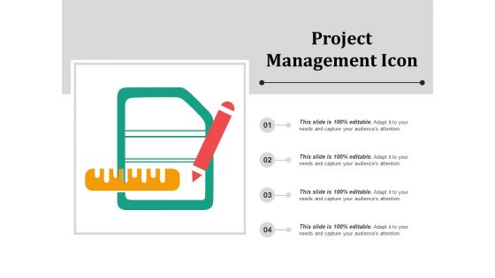 Project Management Icon Ppt PowerPoint Presentation Slides Graphics Tutorials