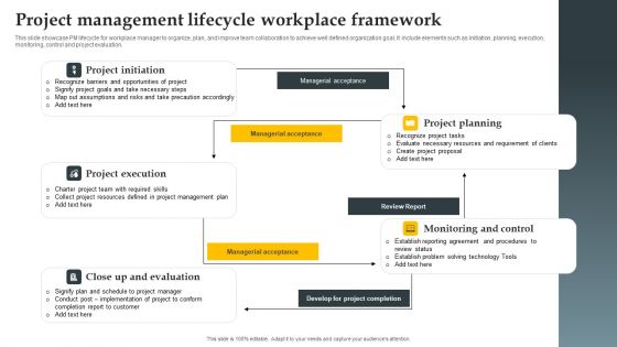 Project Management Lifecycle Workplace Framework Brochure PDF Project Management Lifecycle Workplace Framework Brochure PDF