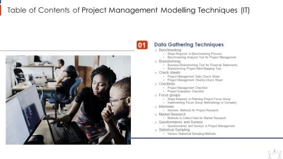 Project Management Modelling Techniques IT Ppt PowerPoint Presentation Complete Deck With Slides