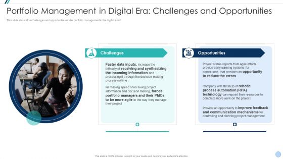 Project Management Office Change Administration Strategy Action Plan Portfolio Management Brochure Background PDF