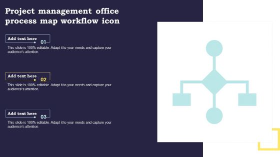 Project Management Office Process Map Workflow Icon Themes PDF