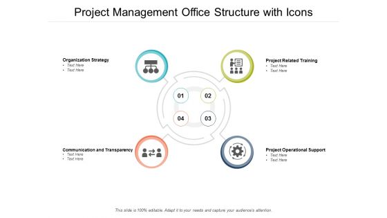 Project Management Office Structure With Icons Ppt PowerPoint Presentation Summary Layouts