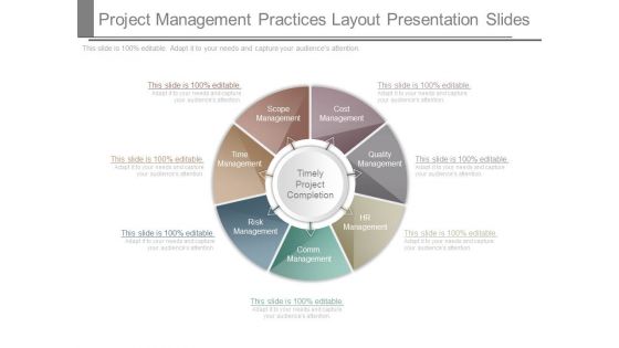 Project Management Practices Layout Presentation Slides