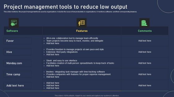 Project Management Tools To Reduce Low Output Download PDF Project Management Tools To Reduce Low Output Download PDF