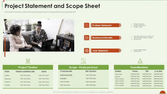 Project Management Under Supervision Project Statement And Scope Sheet Information PDF Project Management Under Supervision Project Statement And Scope Sheet Information PDF