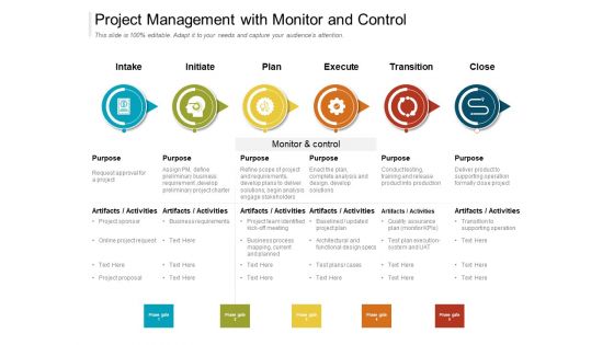 Project Management With Monitor And Control Ppt PowerPoint Presentation File Example Introduction PDF