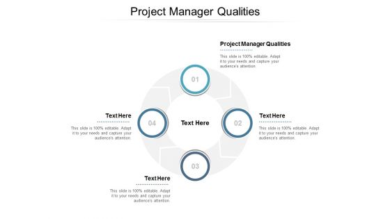 Project Manager Qualities Ppt PowerPoint Presentation Portfolio Graphics Pictures Cpb