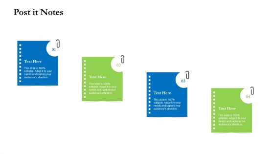 Project Performance Metrics Post It Notes Ppt Layouts Inspiration PDF