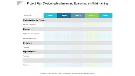 Project Plan Designing Implementing Evaluating And Maintaining Ppt PowerPoint Presentation Ideas Design Templates