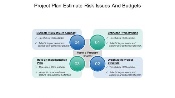 Project Plan Estimate Risk Issues And Budgets Ppt PowerPoint Presentation Outline Picture