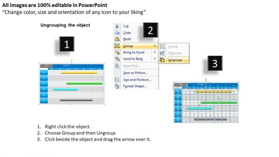 Project Planning Gantt Chart 2013 Calendar PowerPoint Slides Ppt Templates