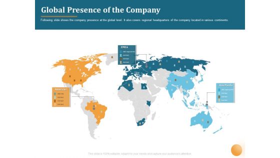 Project Portfolio Management PPM Global Presence Of The Company Ppt Ideas Examples PDF