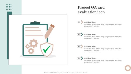 Project QA And Evaluation Icon Information PDF Project QA And Evaluation Icon Information PDF