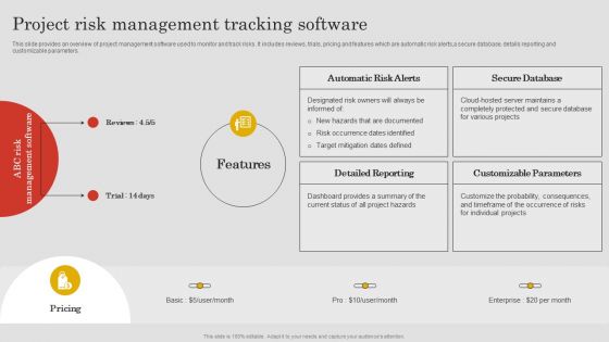 Project Risk Management Tracking Software Ppt PowerPoint Presentation File Styles PDF Project Risk Management Tracking Software Ppt PowerPoint Presentation File Styles PDF