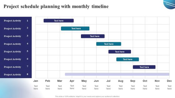 Project Schedule Planning With Monthly Timeline Template PDF