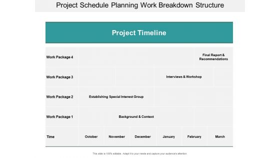 Project Schedule Planning Work Breakdown Structure Ppt PowerPoint Presentation Model Clipart Images
