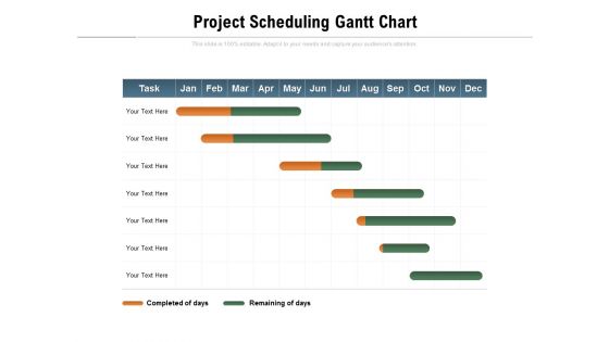 Project Scheduling Gantt Chart Ppt PowerPoint Presentation Professional Master Slide