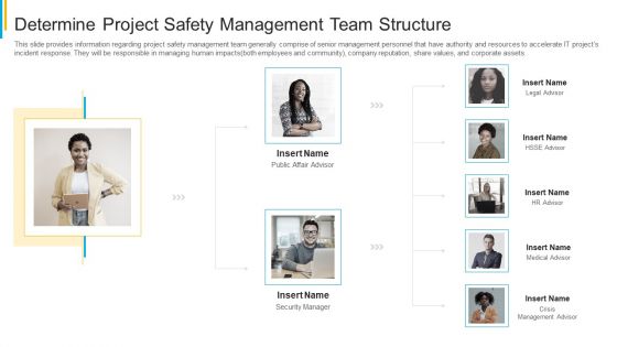 Project Security Administration IT Determine Project Safety Management Team Structure Sample PDF