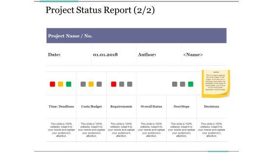 Project Status Report Template 2 Ppt PowerPoint Presentation Styles Samples Project Status Report Template 2 Ppt PowerPoint Presentation Styles Samples