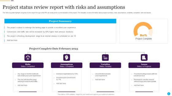 Project Status Review Ppt PowerPoint Presentation Complete With Slides