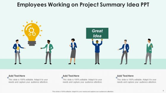 Project Summary Ppt Idea Innovation Ppt PowerPoint Presentation Complete Deck With Slides