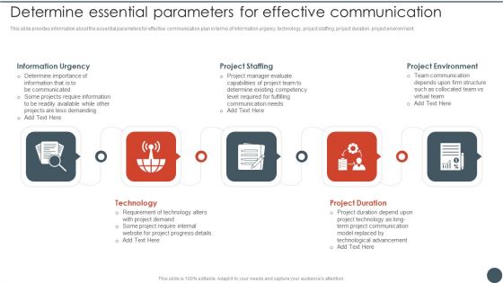 Project Team Engagement Tasks Determine Essential Parameters For Effective Communication Guidelines PDF Project Team Engagement Tasks Determine Essential Parameters For Effective Communication Guidelines PDF
