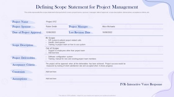 Project Time Management Execution Strategies Defining Scope Statement For Project Management Icons PDF Project Time Management Execution Strategies Defining Scope Statement For Project Management Icons PDF