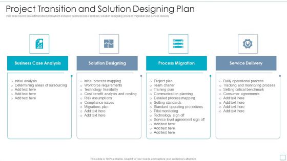 Project Transition And Solution Designing Plan Template PDF