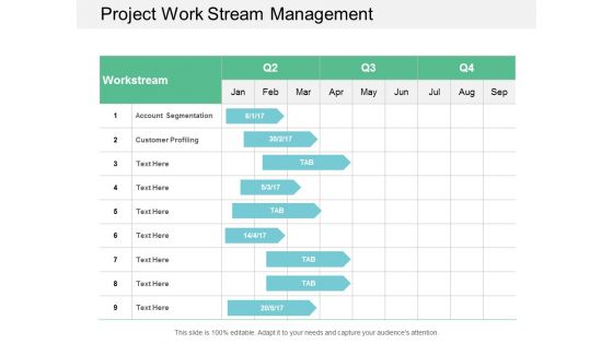 Project Work Stream Management Ppt Powerpoint Presentation Inspiration Example Introduction