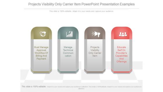 Projects Visibility Only Carrier Item Powerpoint Presentation Examples