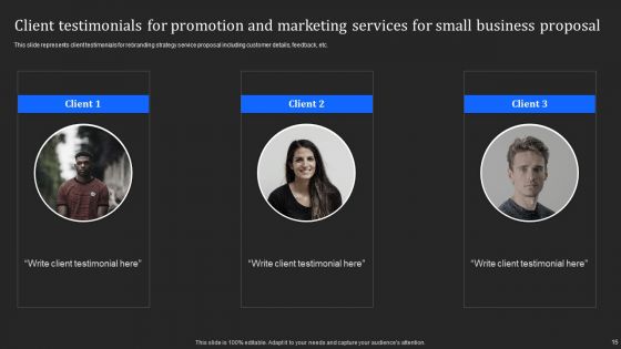 Promotion And Marketing Services For Small Business Proposal Ppt PowerPoint Presentation Complete Deck With Slides