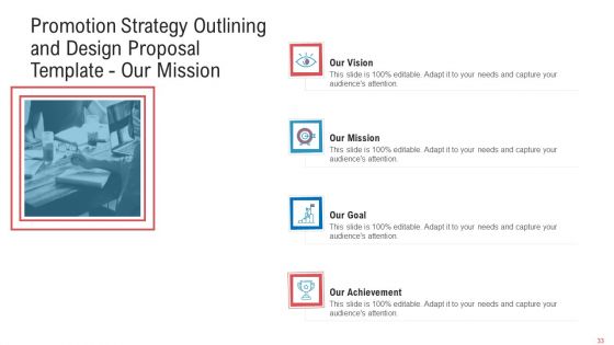 Promotion Strategy Outlining And Design Proposal Template Ppt PowerPoint Presentation Complete Deck With Slides