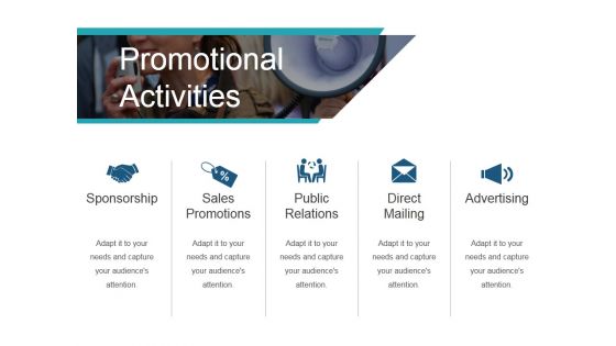 Promotional Activities Template 1 Ppt PowerPoint Presentation Slide