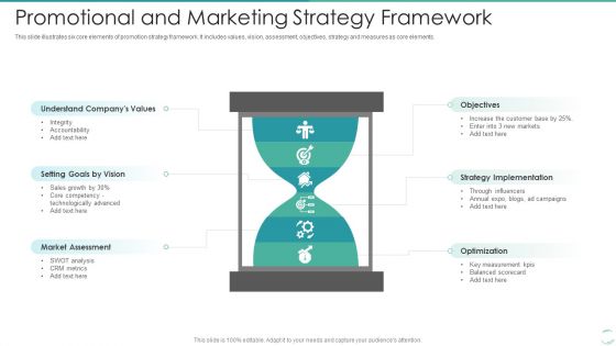 Promotional And Marketing Strategy Framework Infographics PDF