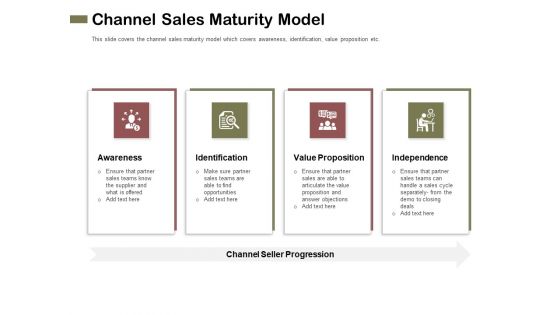 Promotional Channels And Action Plan For Increasing Revenues Channel Sales Maturity Model Formats PDF
