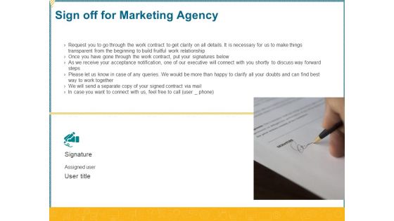 Promotional Services Sign Off For Marketing Agency Ppt Show Smartart PDF Promotional Services Sign Off For Marketing Agency Ppt Show Smartart PDF