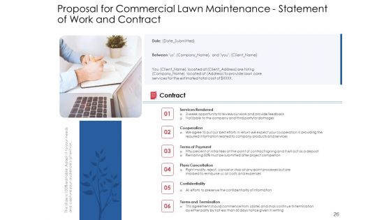 Proposal For Commercial Lawn Maintenance Ppt PowerPoint Presentation Complete Deck With Slides
