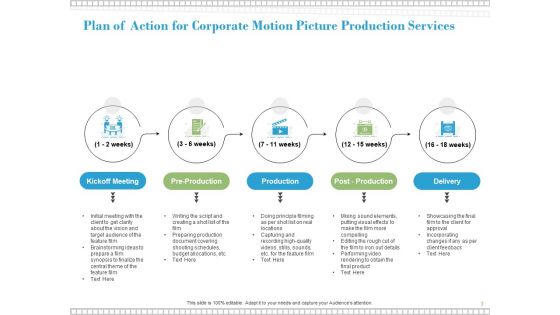 Proposal For Corporate Motion Picture Production Ppt PowerPoint Presentation Complete Deck With Slides