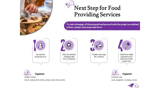 Proposal For Food Providing Services Ppt PowerPoint Presentation Complete Deck With Slides