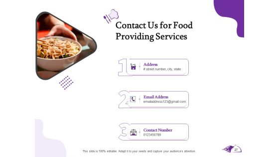 Proposal For Food Providing Services Ppt PowerPoint Presentation Complete Deck With Slides
