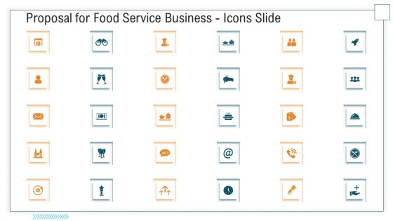 Proposal For Food Service Business Icons Slide Ppt Pictures Graphics Design PDF