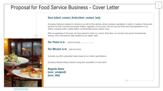 Proposal For Food Service Business Ppt PowerPoint Presentation Complete Deck With Slides