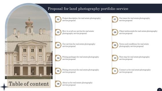 Proposal For Land Photography Portfolio Service Ppt PowerPoint Presentation Complete Deck With Slides