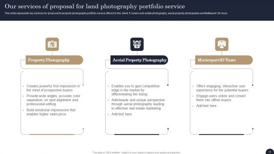 Proposal For Land Photography Portfolio Service Ppt PowerPoint Presentation Complete Deck With Slides